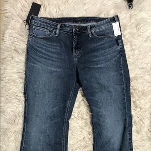 NWT Silver High Rise Flare Jeans